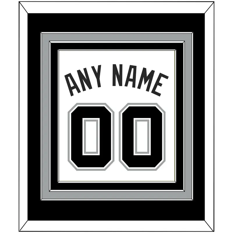 San Antonio Name & Number - White Association - Triple Mat 2