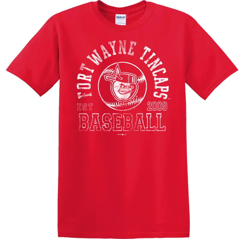 Fort Wayne TinCaps Texas Leaguer Red Tee