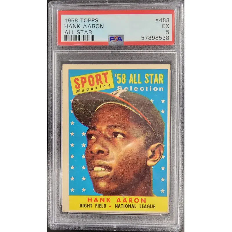 Hank Aaron 1958 Topps All-Star #488 PSA 5 EX