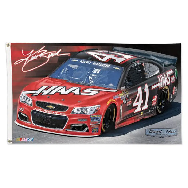 Kurt Busch NASCAR #41 Haas Chevrolet SS Huge 3' x 5' Banner DELUXE Flag - Wincraft