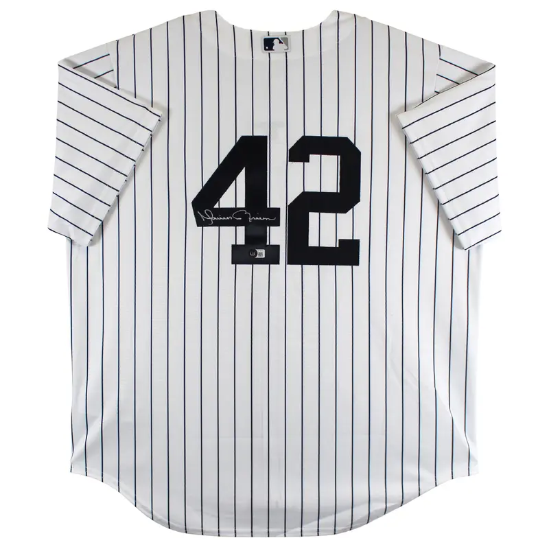 Yankees Mariano Rivera Authentic Signed White Pinstripe Nike Jersey BAS Witness