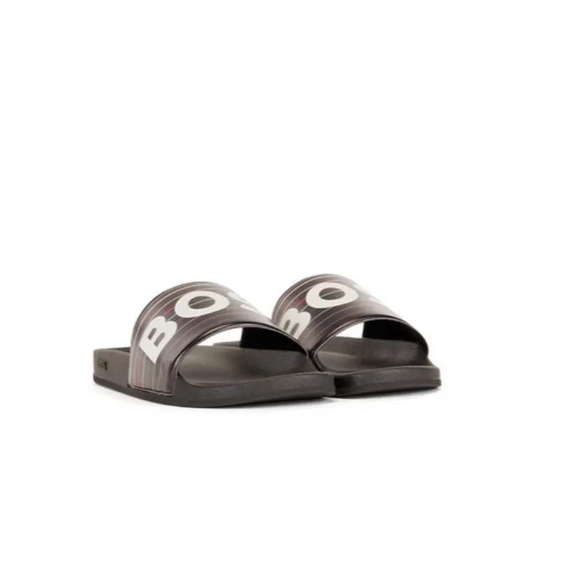 HUGO BOSS MENS SANDALS BLACK BAY IT SLID 50474459016