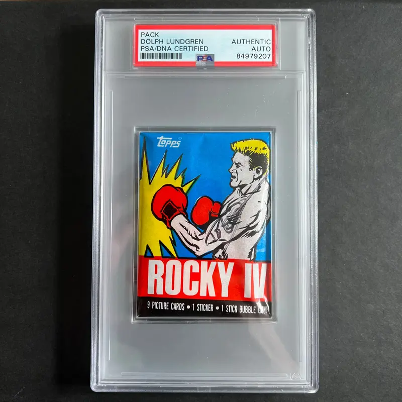 1985 Topps Rocky IV Signed Pack Dolph Lundgren PSA Ivan Drago