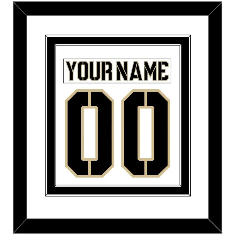 Army Hockey Nameplate & Number (Back) Combined - Home White (2017-2018) - Double Mat 2