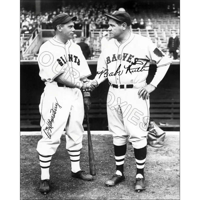 Babe Ruth Bill Terry 8X10 Photo - Autographed Yankees Giants - 2052
