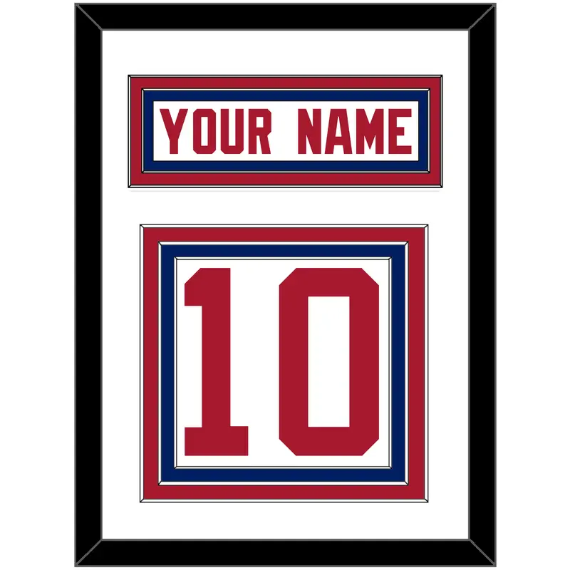 New York Nameplate & Number (Back) - Road White - Triple Mat 1