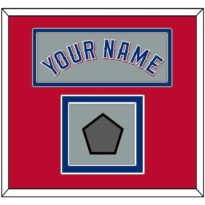 Texas Name & World Series Jersey Patch - Road Gray (2020-2023) - Double Mat 4