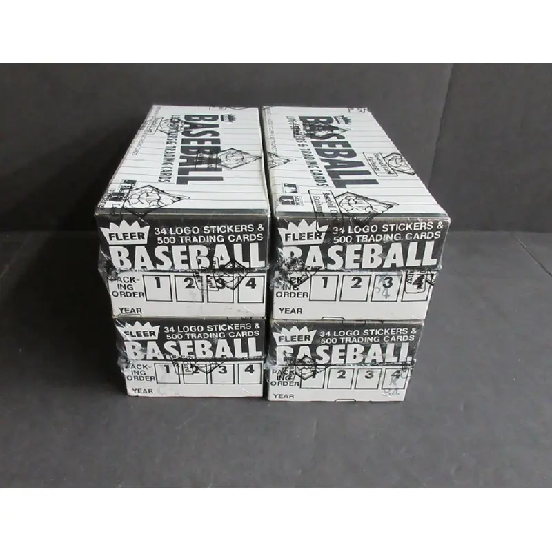 1984 Fleer Baseball Unopened Vending Boxes (Lot of 4) (FASC)