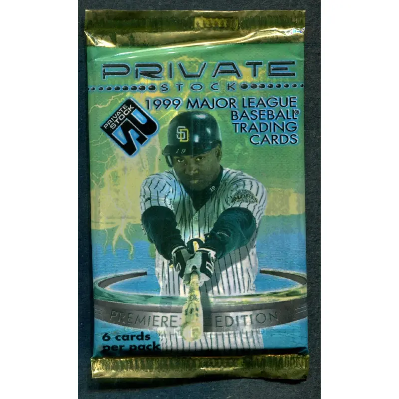 1999 Pacific Private Stock Baseball Unopened Pack (6 Cards)
