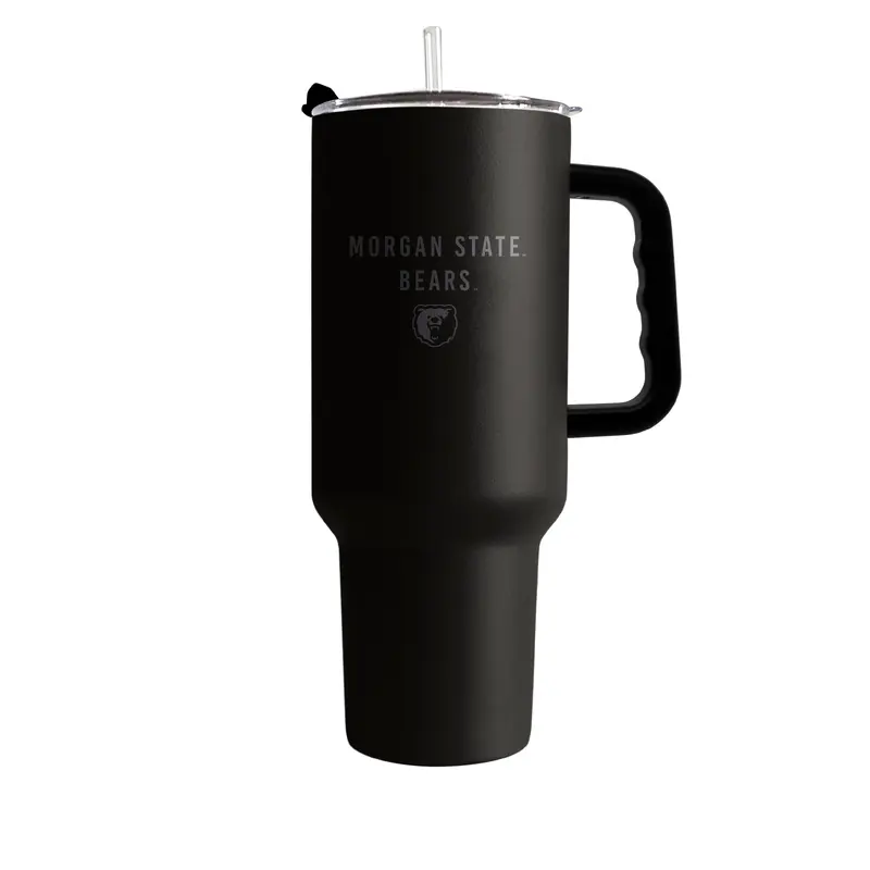 Morgan State 40oz Black Tonal Powder Coat Tumbler