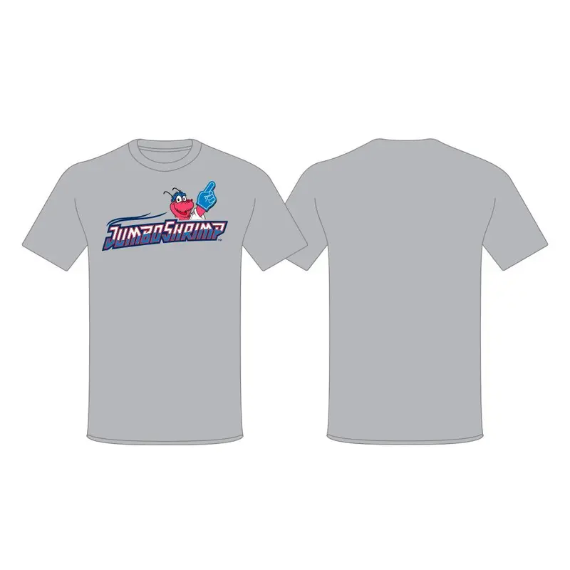 Jacksonville Jumbo Shrimp Baseballism Youth Hiding Mascot Tee
