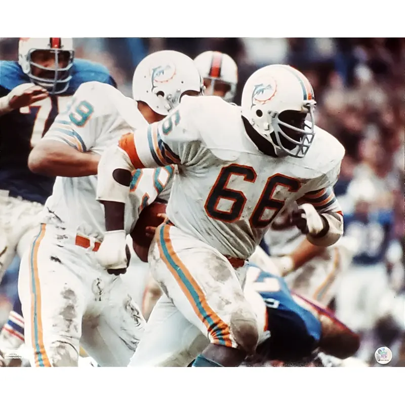Larry Little "Lead Block" (c.1972) Miami Dolphins Premium Poster Print - Photofile Inc.