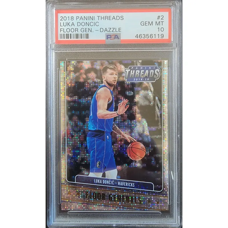 Luka Doncic 2018 Panini Threads Floor Generals Dazzle PSA 10 Gem Mint