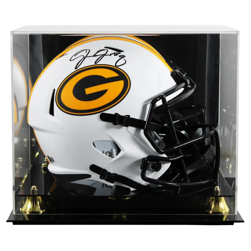 Packers Josh Jacobs Signed Lunar Full Size Speed Rep Helmet W/ Case BAS Witness