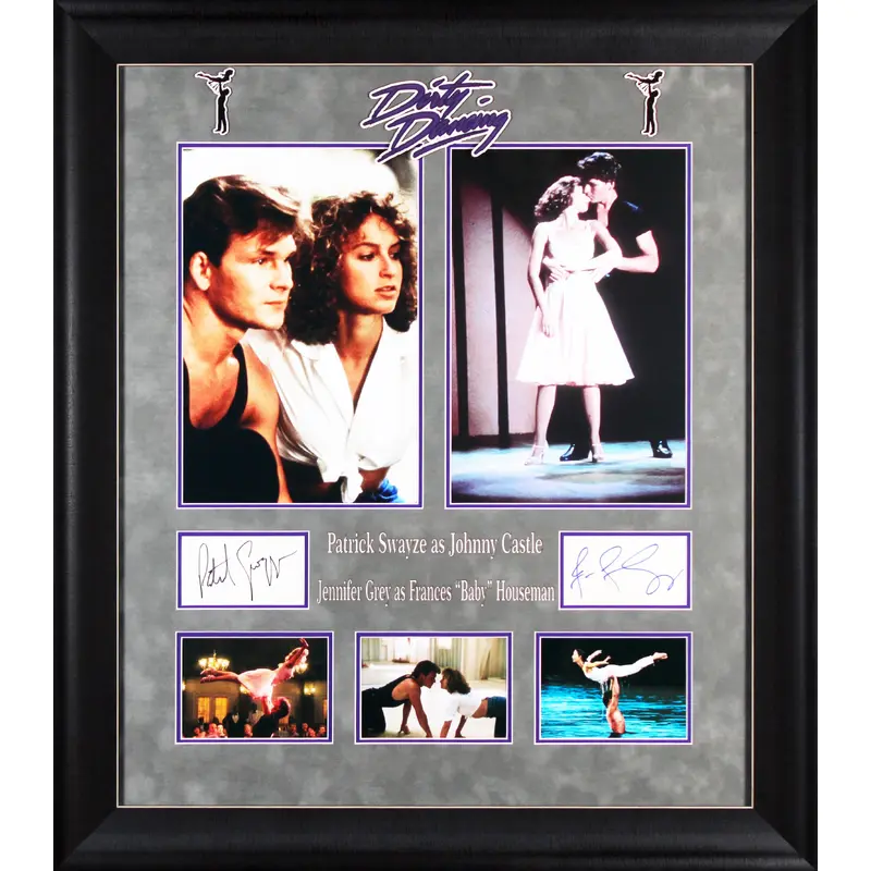 Patrick Swayze & Jennifer Grey Dirty Dancing Signed Framed Display BAS #AD04885