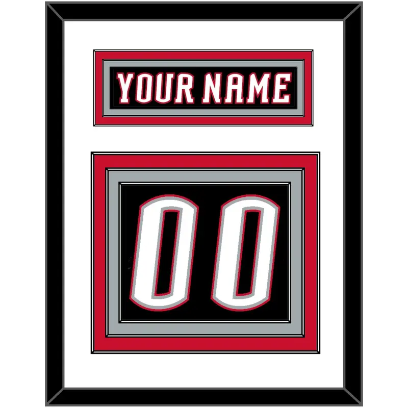 Buffalo Nameplate & Number (Back) - Road Black (1996-2006) - Triple Mat 1