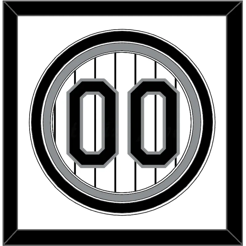 Chicago Number - Home White Pinstripes- Triple Mat 1