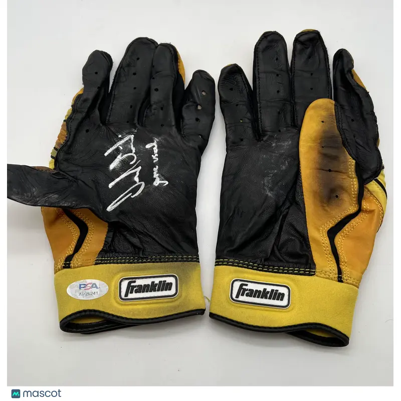 Jack Suwinski Signed Pittsburgh Pirates Batting Gloves PSA
