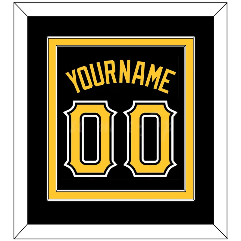 Pittsburgh Name & Number - Alternate Black - Double Mat 2