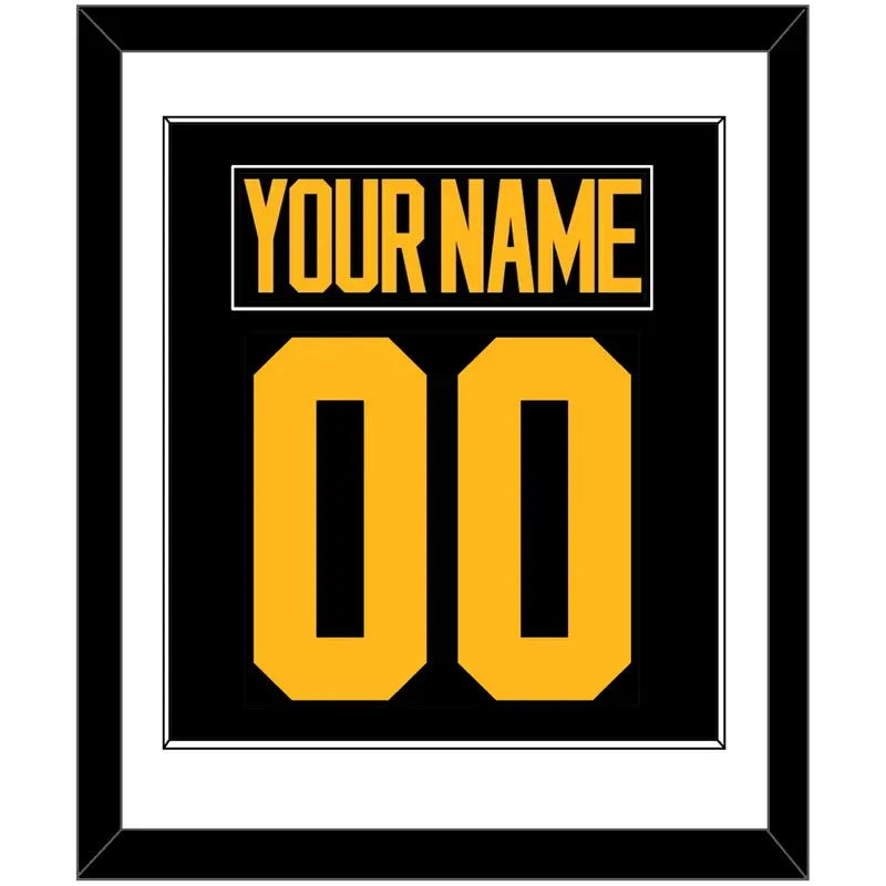Pittsburgh Nameplate & Number (Back) Combined - 2019 Stadium Series Black - Single Mat 1