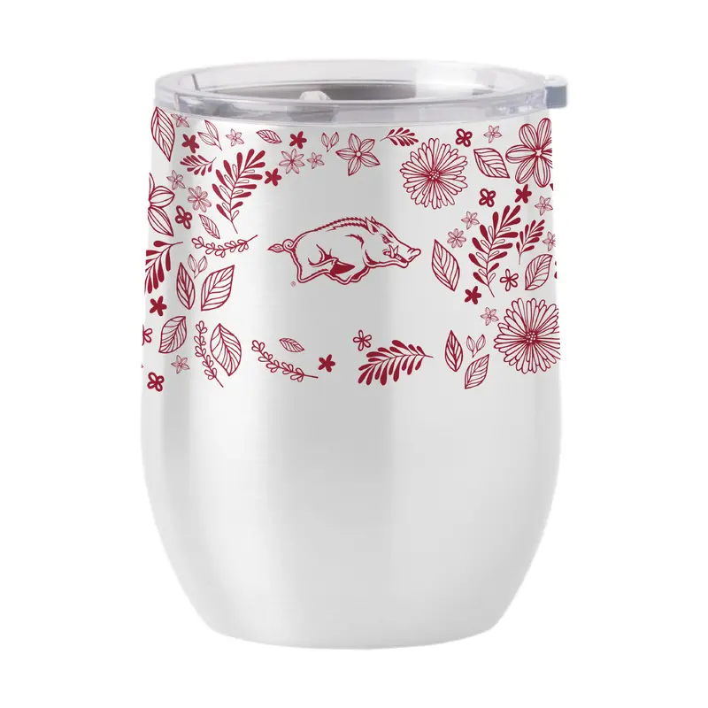 Arkansas 16oz Botanical Stainless Curved Beverage