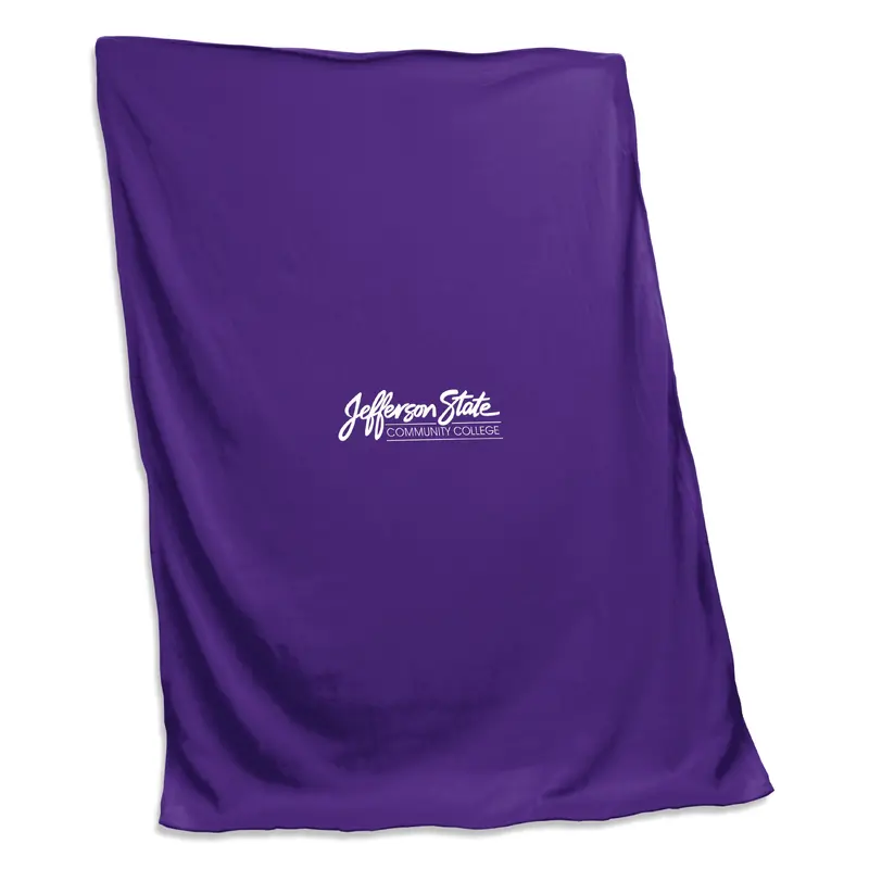 Jefferson State CC Purple Screened Sweatshirt Blanket