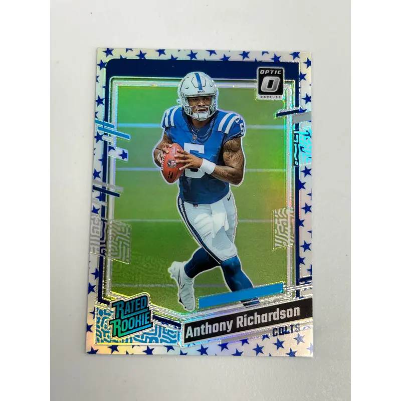 Anthony Richardson 2023 Panini Optic #247 Purple Stars Holo