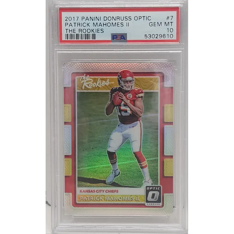 Patrick Mahomes 2017 Donruss Optic The Rookies PSA 10 Gem Mint 9610