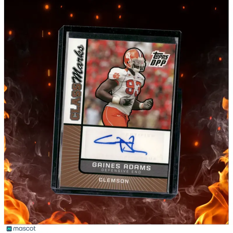 2007 Topps Draft Picks & Prospects Gaines Adams Class Marks Rookie Auto #CM-GA