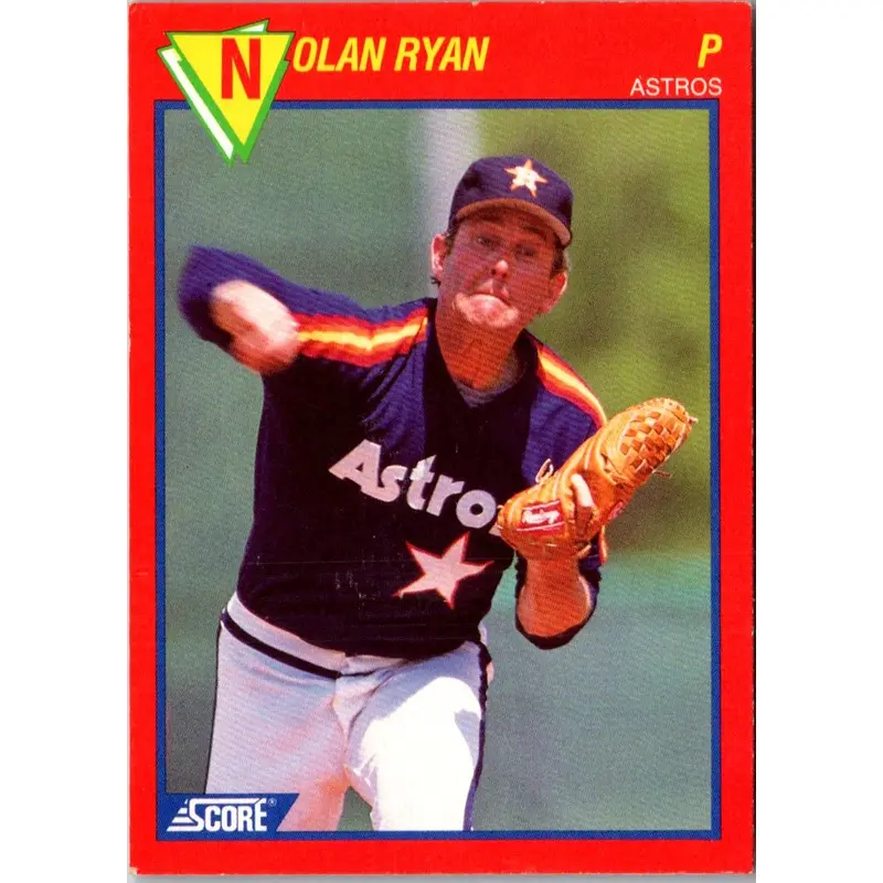 1989 Score Baseball's 100 Hottest Players Nolan Ryan #64