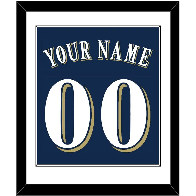 Milwaukee Name & Number - Alternate Road Navy (2016-2019) - Single Mat 1