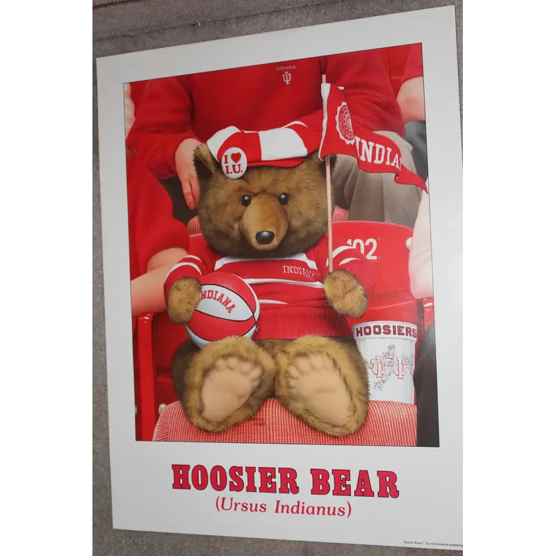 1987 Indiana University Hoosier Bear Full Sized Poster