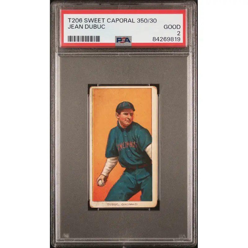 Jean Dubuc 1909-11 T206 Sweet Caporal 350/30 PSA 2 Good