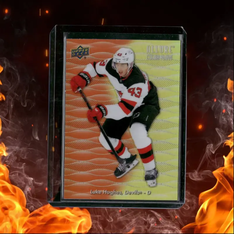 2023-24 Upper Deck Allure Luke Hughes Color Flow - Orange Yellow Rookie #CF-28