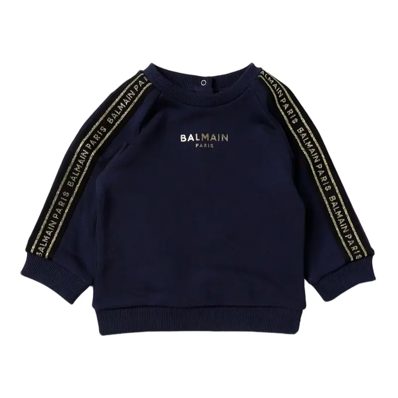 BALMAIN SWEATER BABY SWEATSHIRT W LOGO BT4590 649