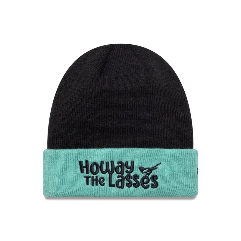 Newcastle United FC Youth Wordmark Black Cuff Knit Beanie Hat