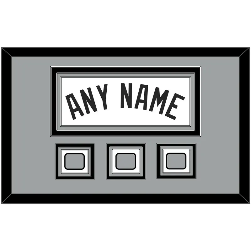 San Antonio Name With 3 Champions Trophy Patches - Home White (1989-2002) - Triple Mat 3