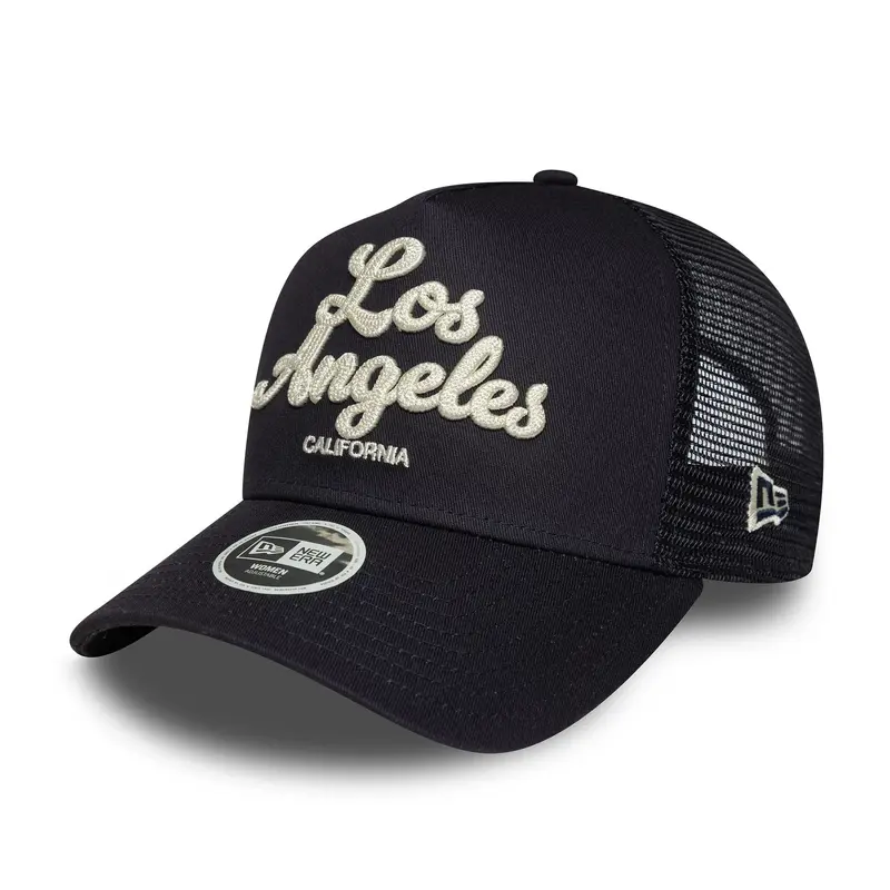 Womens New Era City Navy 9FORTY E-Frame Trucker Adjustable Cap