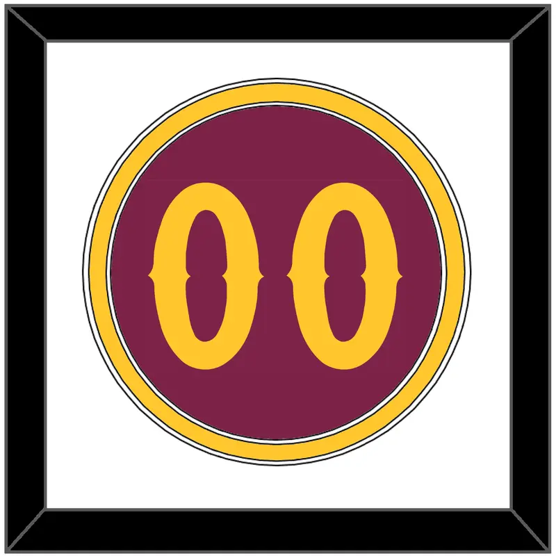 Arizona State Baseball Number - Alternate Maroon - Double Mat 1