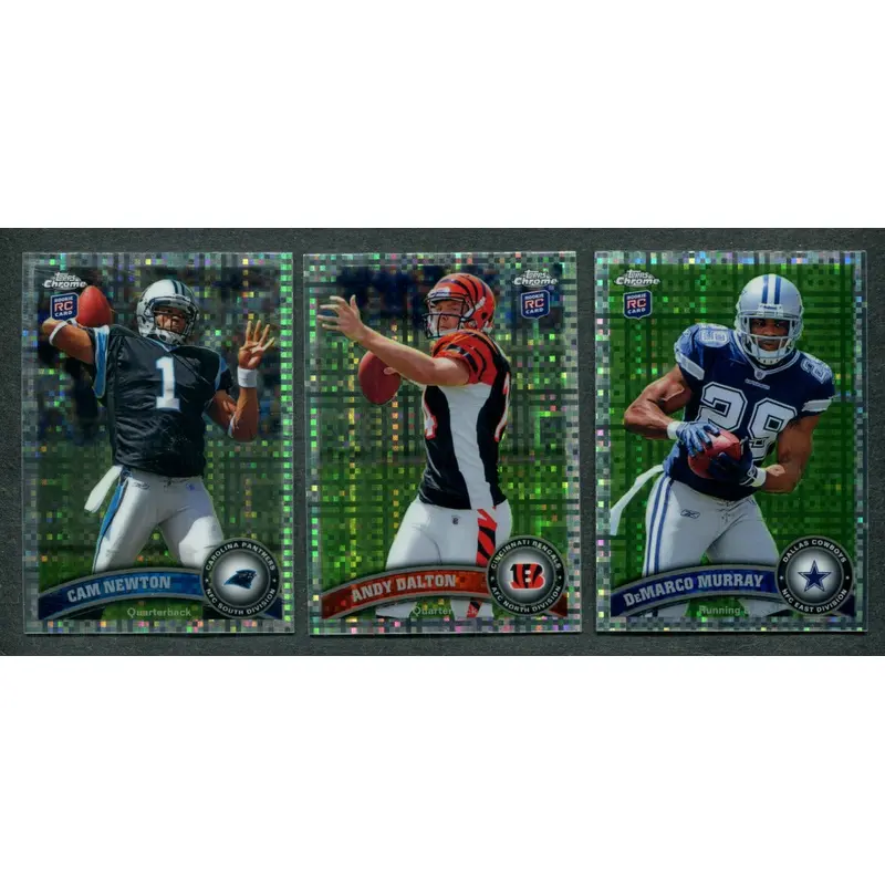 2011 Topps Chrome Football Complete X-Fractor Set (220)