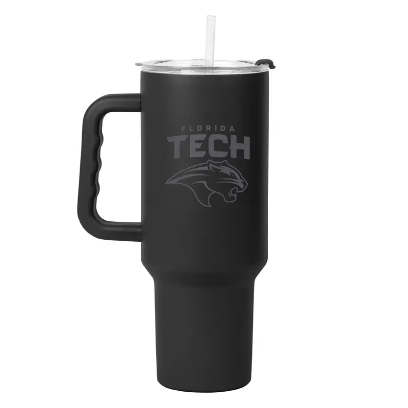 Florida Institute of Technology 40oz Black Tonal Powder Coat Tumbler