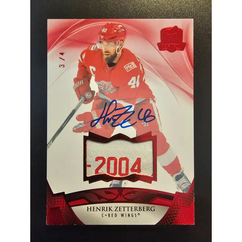 2020-21 Upper Deck The Cup - Red Foil - Henrik Zetterberg #66 /4