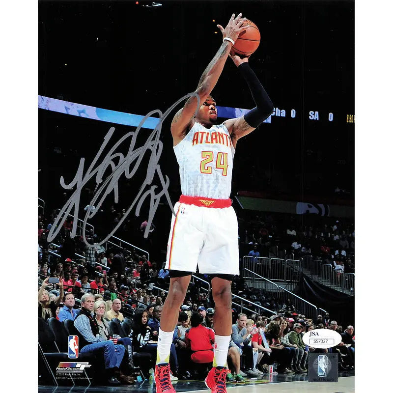 Kent Bazemore signed 8x10 photo JSA Atlanta Hawks Autographed