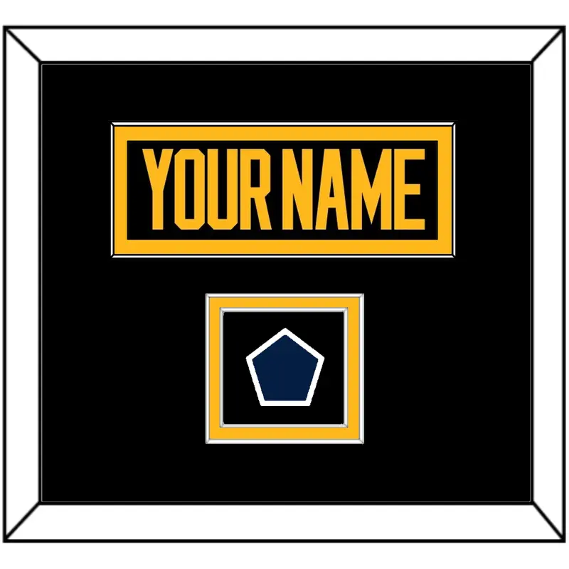 Pittsburgh Nameplate & 2019 Stadium Series Patch - Black Jersey - Double Mat 2