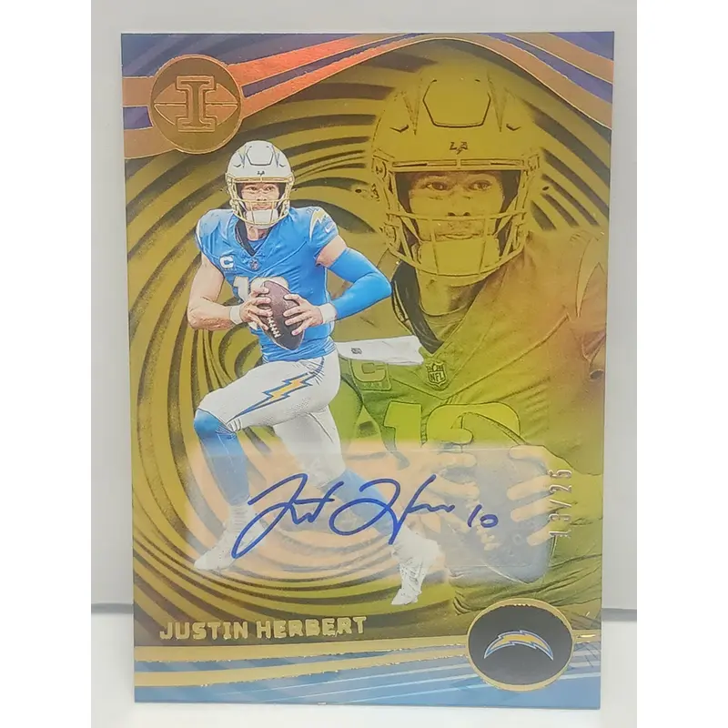 Justin Herbert 2023 Panini Illusions Gold Auto #13/25