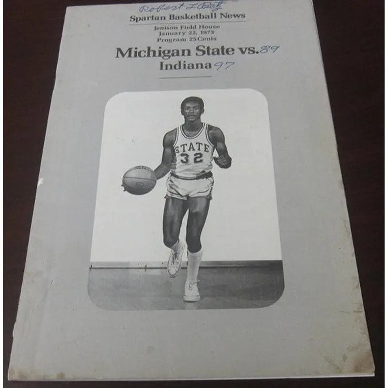 1973 Indiana University vs Michigan State Basketball Program