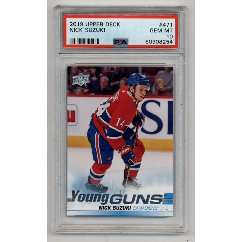 Nick Suzuki 2019-20 Upper Deck Young Gun #471 PSA 10 Gem Mint 8254