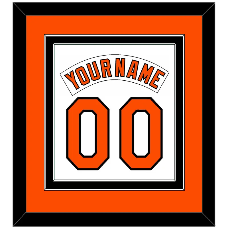 Baltimore Nameplate & Number Combined - Home White (1978-1988) - Double Mat 3