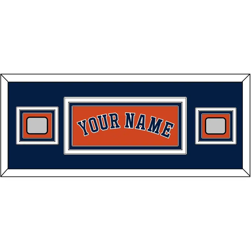 Houston Name & 2 World Series Jersey Patches - Alternate Orange - Triple Mat 6