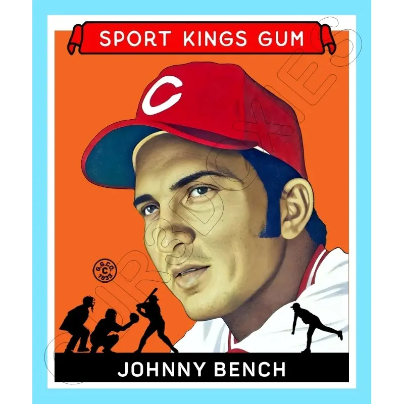 Johnny Bench 1933 Goudey Sport Kings Custom Card - 3686
